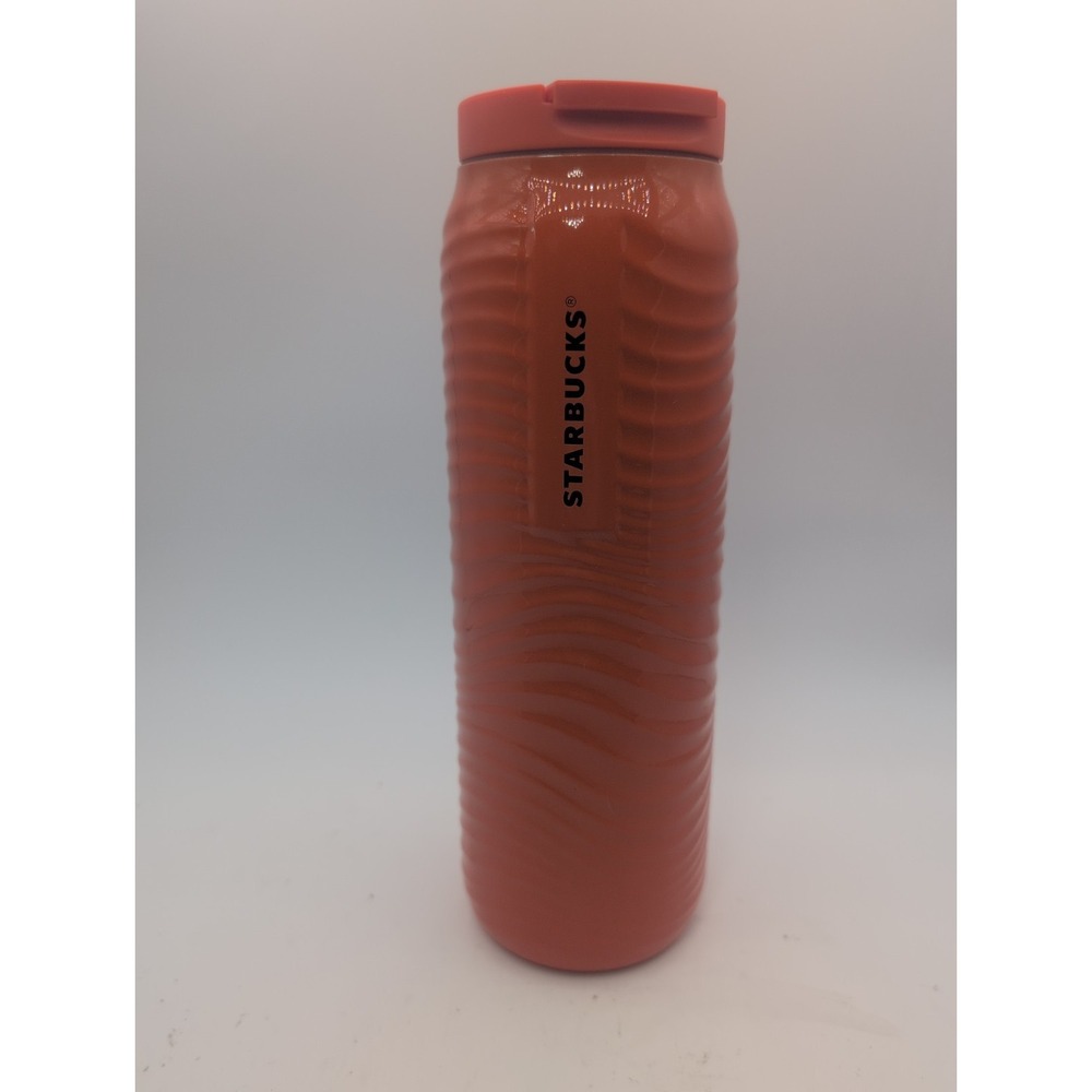 Starbucks 2025 Orange Burst Wave Stainless Steel Tumbler 16oz